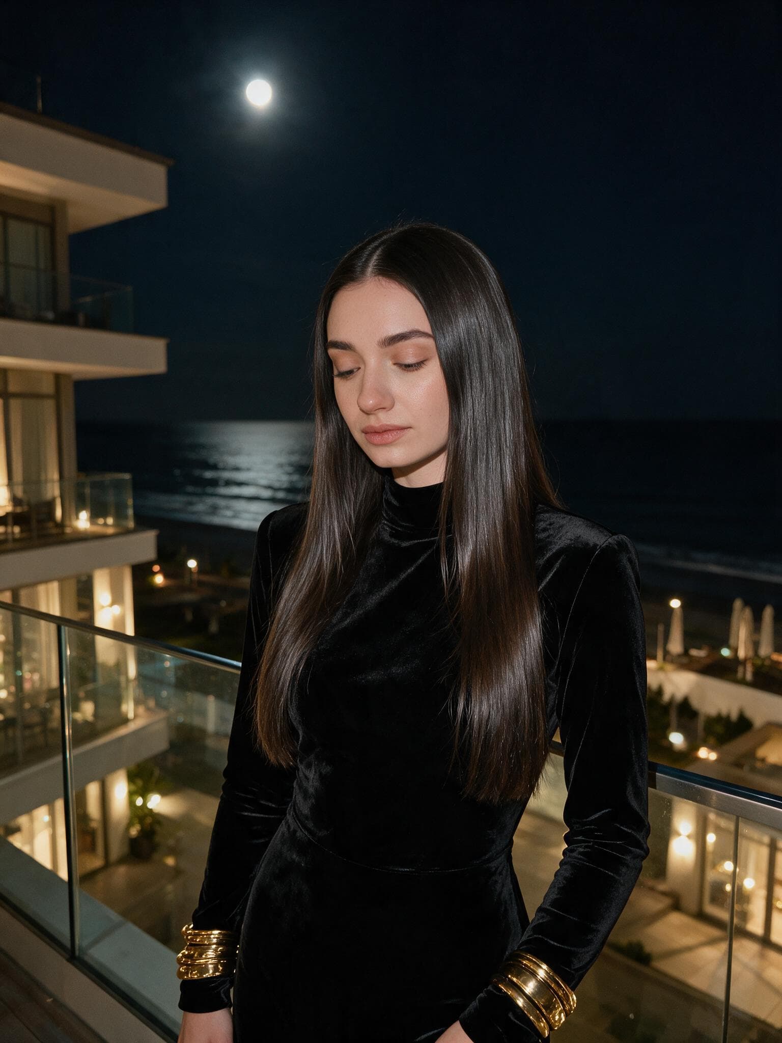 Luxury hotel terrace at night, Seedream V5 Pro output