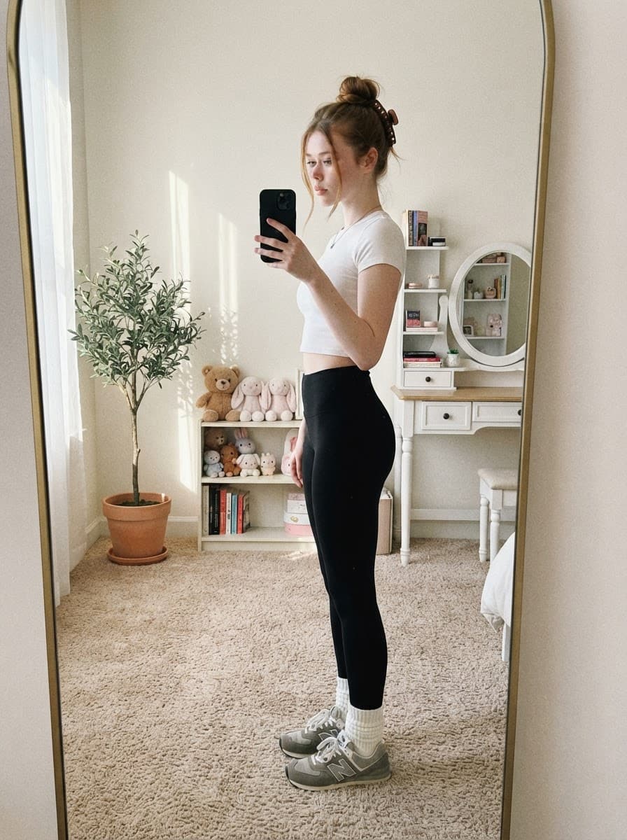 Nano Banana 2 Lite output from a same-input realistic mirror-selfie comparison
