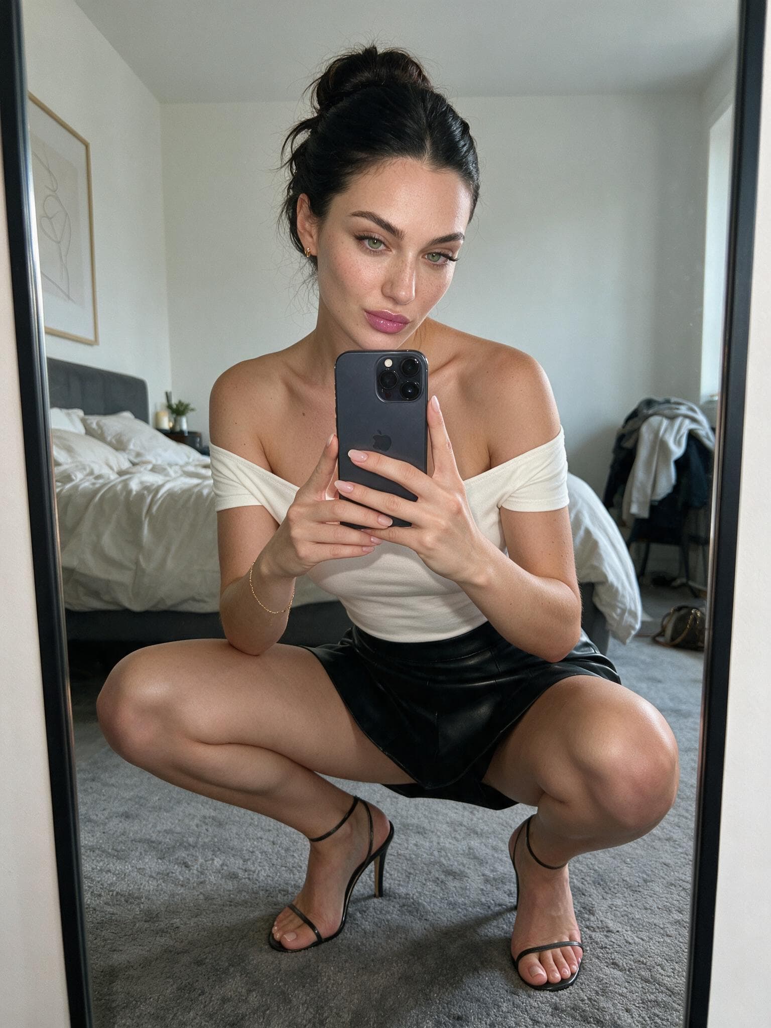 Seedream V5 Pro mirror-selfie benchmark output